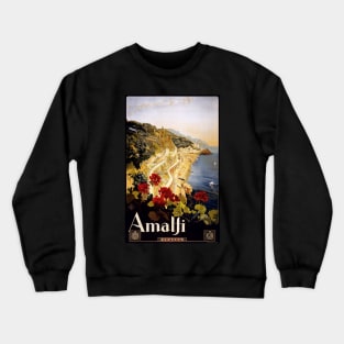 Vintage Travel Poster - Amalfi, Italy Crewneck Sweatshirt